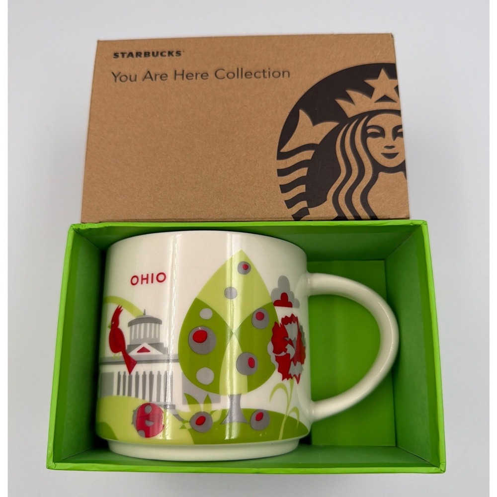 Starbucks Ohio You Are Here Collection Ceramic Coffee Mug 14oz w/Box Retired NEW